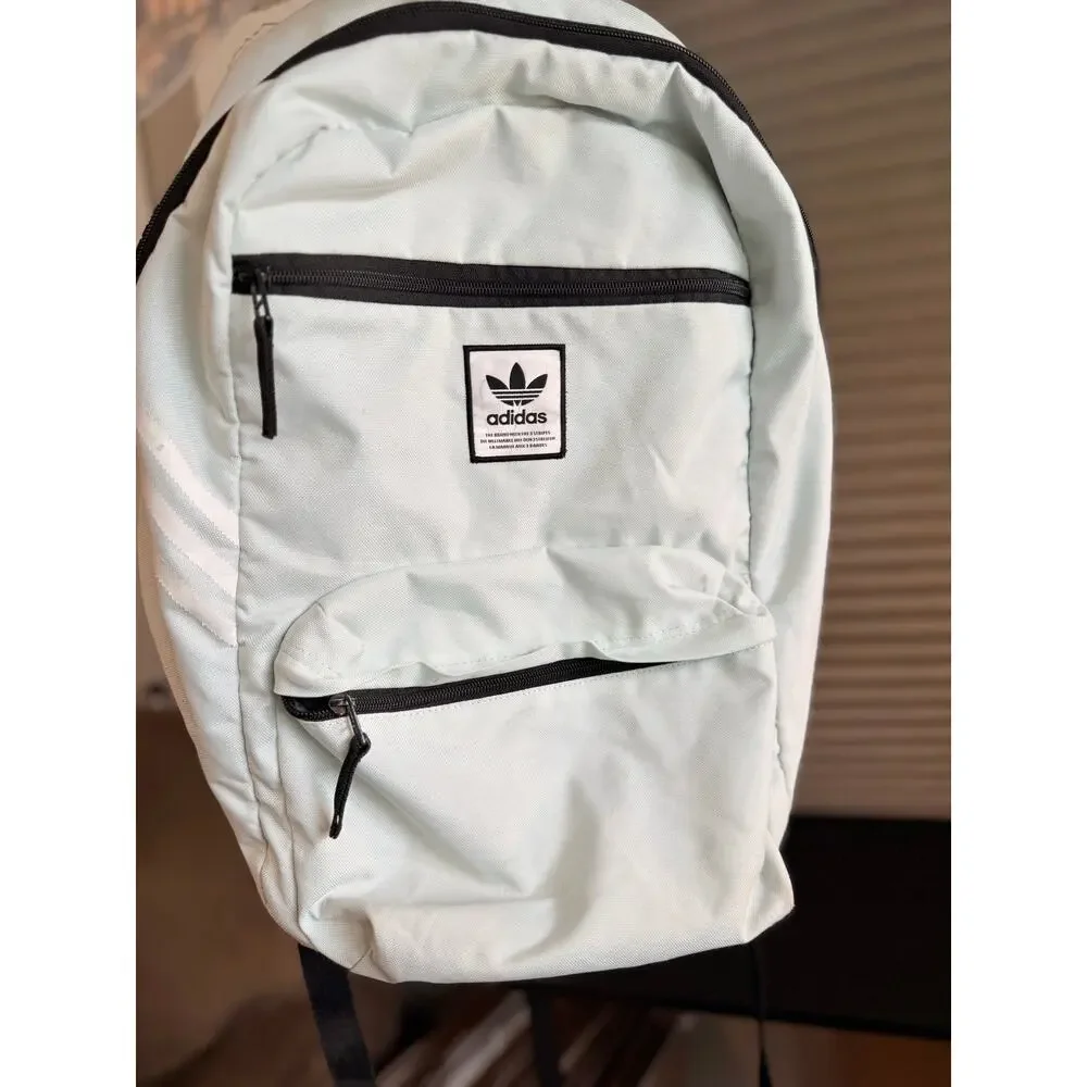 Adidas Originals Trefoil Light Mint Blue Green Backpack Bookbag School Travel